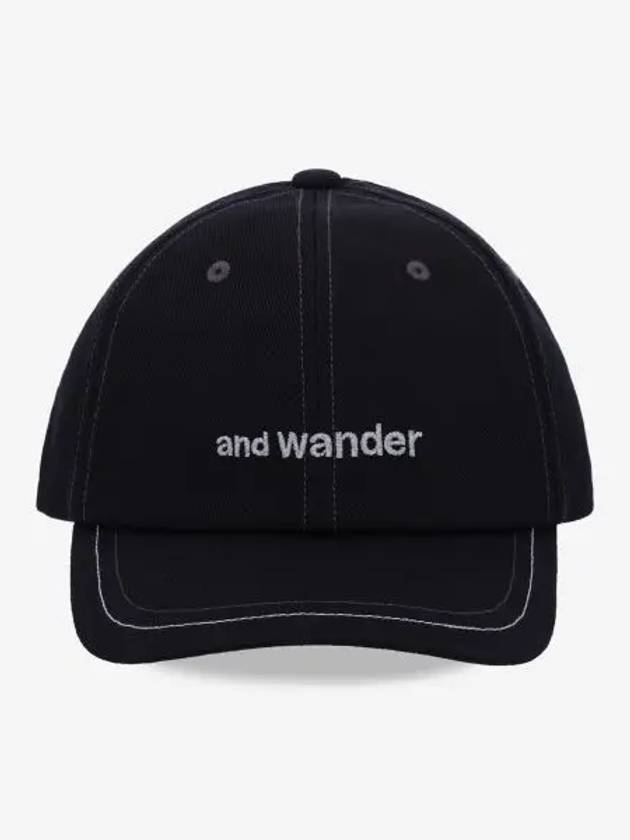 Cotton twill logo ball cap black 5744986235010 - AND WANDER - BALAAN 1