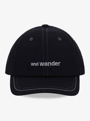 Cotton twill logo ball cap black 5744986235010 - AND WANDER - BALAAN 1