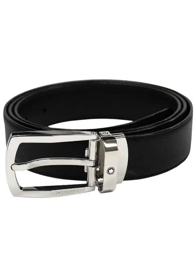 Men's Casual Leather Belt Black - MONTBLANC - BALAAN 2