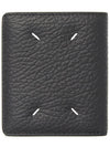 Stitch Leather Compact Half Wallet Black - MAISON MARGIELA - BALAAN 1