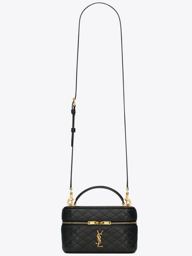 Gabi Mini Vanity Lambskin Tote Bag Black - SAINT LAURENT - BALAAN 9