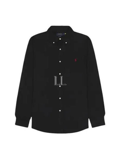 Men's Cotton Classic Fit Oxford Long Sleeve Shirt Black - POLO RALPH LAUREN - BALAAN 2