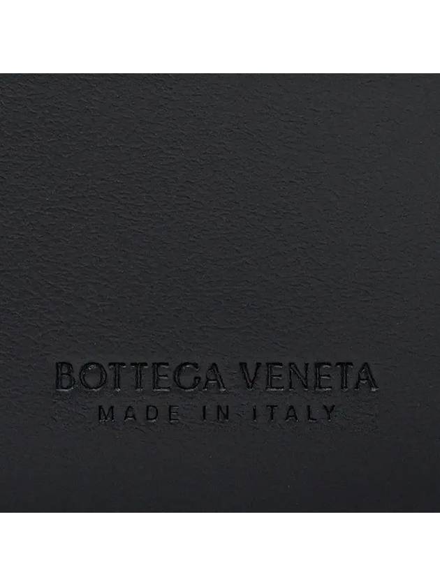 Intrecciato Leather Bi Fold Half Wallet Black - BOTTEGA VENETA - BALAAN 6