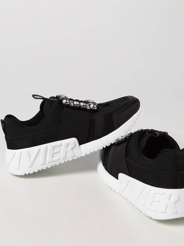 Viv Buckle Mesh Technical Low Top Sneakers Black - ROGER VIVIER - BALAAN 5