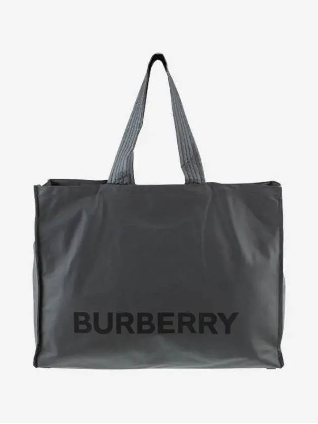 Logo Print Nylon Tote Bag Grey - BURBERRY - BALAAN 3