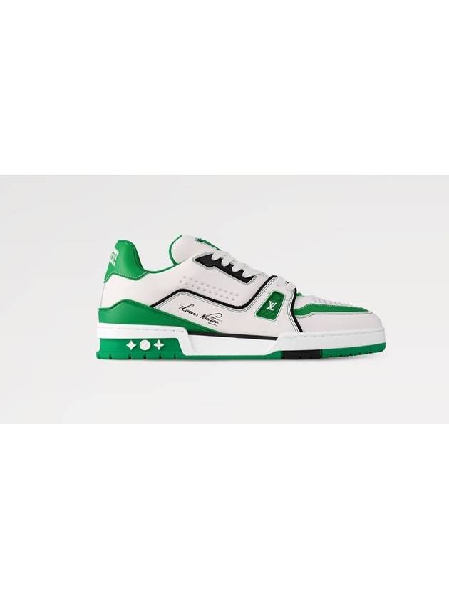 LV Trainer Low Top Sneakers Green - LOUIS VUITTON - BALAAN 1