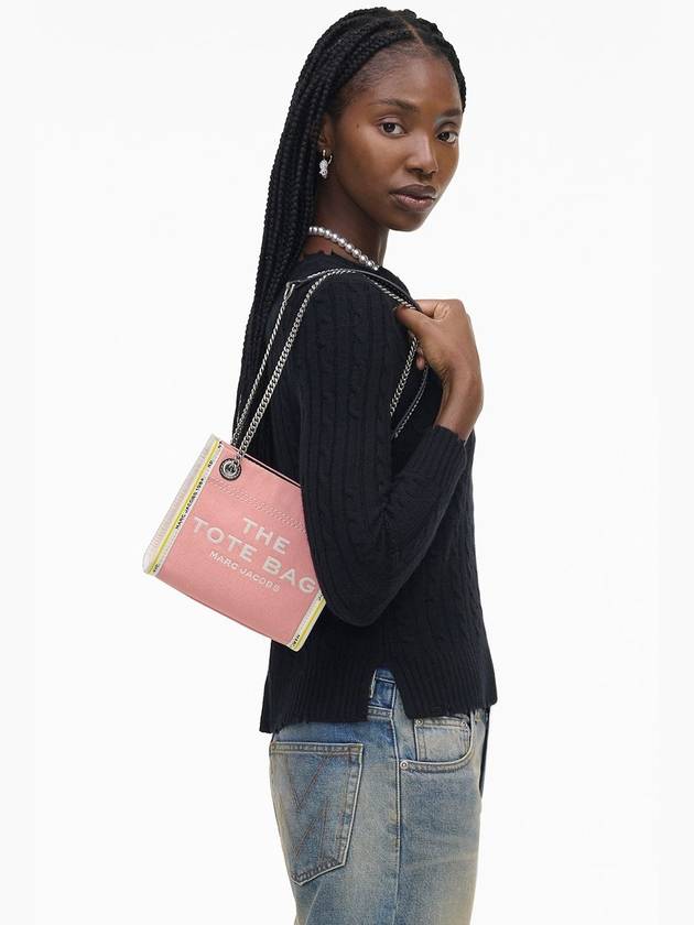 Denim Chain The Crossbody Tote Ribbon Pink 2F4HCR016H05 669 - MARC JACOBS - BALAAN 8