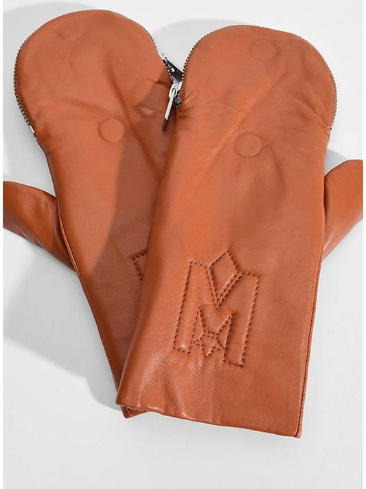 TYRESA Shearling mitten leather gloves camel COGNAC - MACKAGE - BALAAN 1