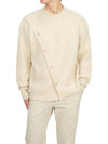 Le Cardigan Pau Asymmetric Cardigan Beige - JACQUEMUS - BALAAN 6