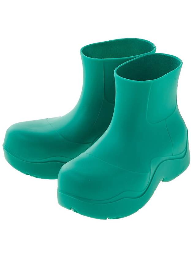 Puddle Rubber Ankle Boots Acid Turquoise - BOTTEGA VENETA - BALAAN.