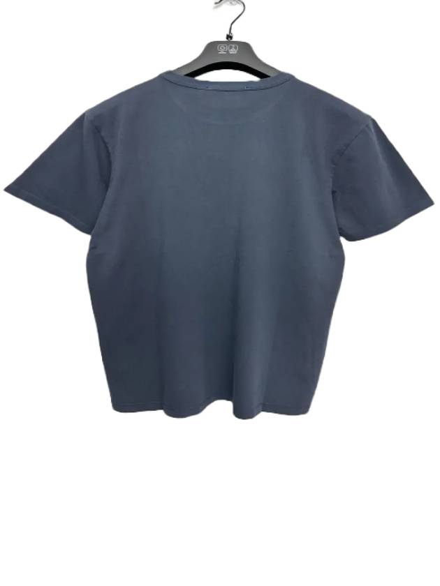 Grey Fox Head Patch Classic Short Sleeve T-Shirt Navy - MAISON KITSUNE - BALAAN 4