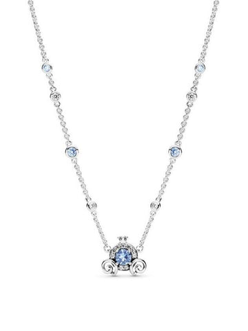 Disney Cinderella Pumpkin Coach Collier Silver Necklace Blue - PANDORA - BALAAN 1