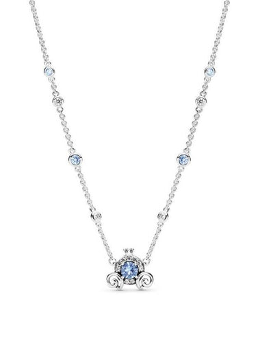 Cinderella Pumpkin Coach Collier Necklace Blue Silver - PANDORA - BALAAN 1