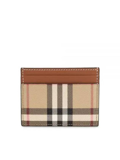 Check Card Wallet Beige - BURBERRY - BALAAN 2