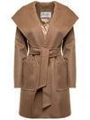 Women's Rialto Wool Single Coat Camel - MAX MARA - BALAAN 2