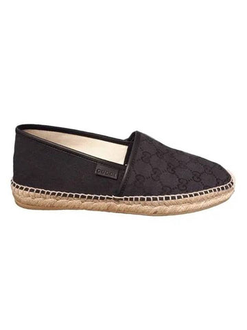 GG Canvas Espadrilles Black - GUCCI - BALAAN 1