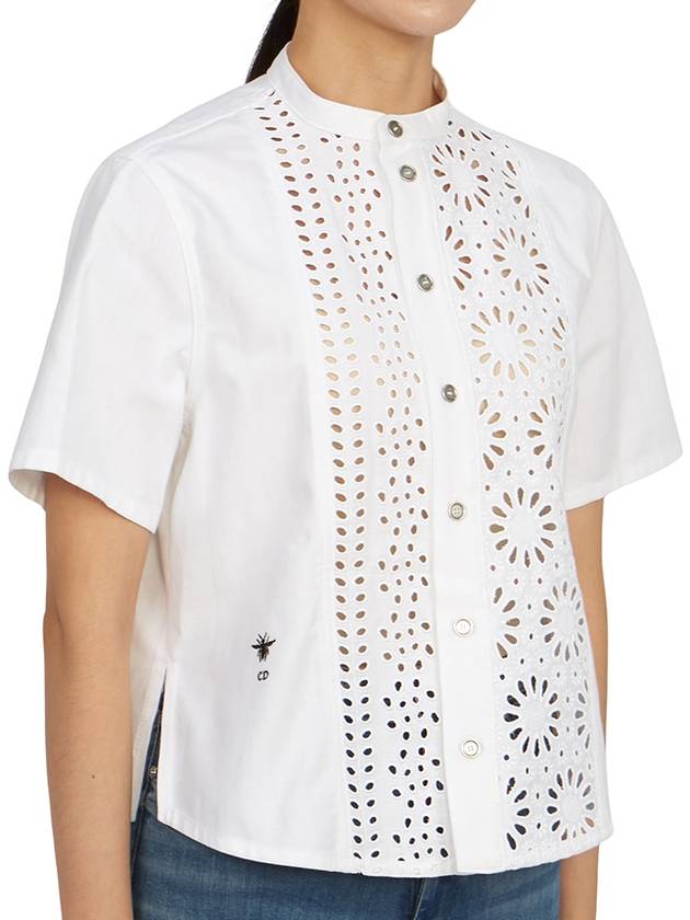 Cotton Blouse White - DIOR - BALAAN 4