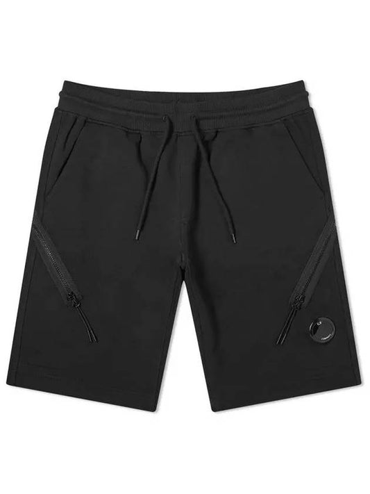 Lens Wappen Diagonal Zipper Shorts Black - CP COMPANY - BALAAN 2