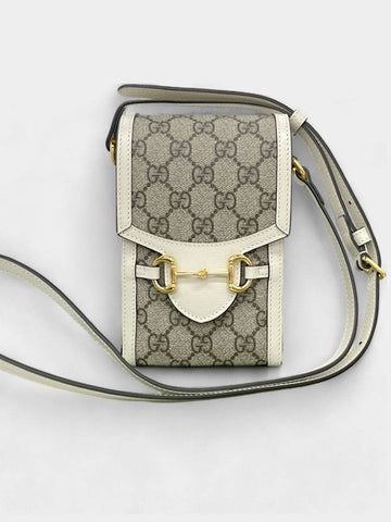 Horsebit 1955 mini cross bag white 625615 - GUCCI - BALAAN 1