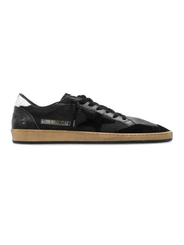 Ball Star Laminated Low Top Sneakers Black - GOLDEN GOOSE - BALAAN 1