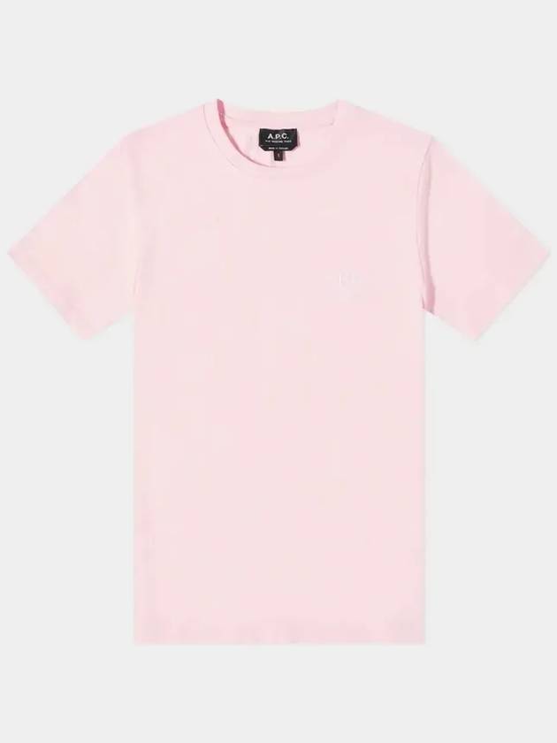 Denise Logo Cotton Short Sleeve T-shirt Pink - A.P.C. - BALAAN 2