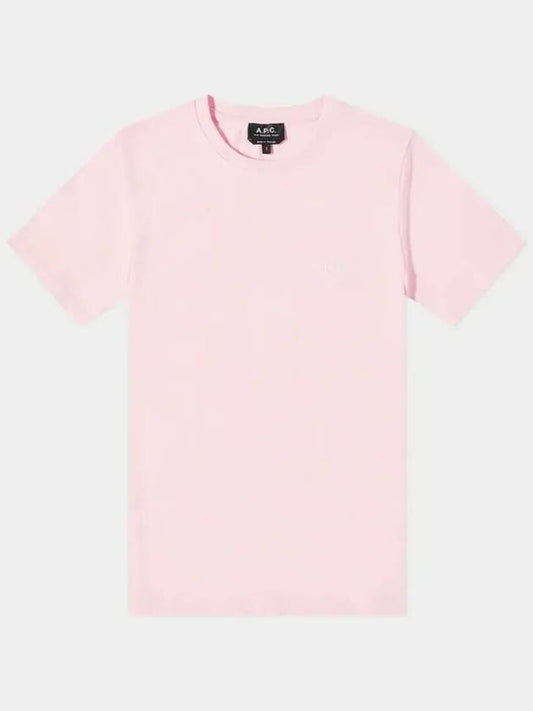 Denise Logo Cotton Short Sleeve T-shirt Pink - A.P.C. - BALAAN 2