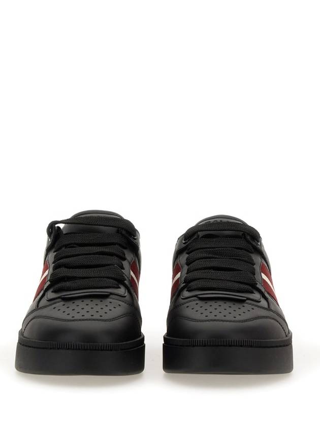 Rebby Leather Low-Top Sneakers Black - BALLY - BALAAN 5