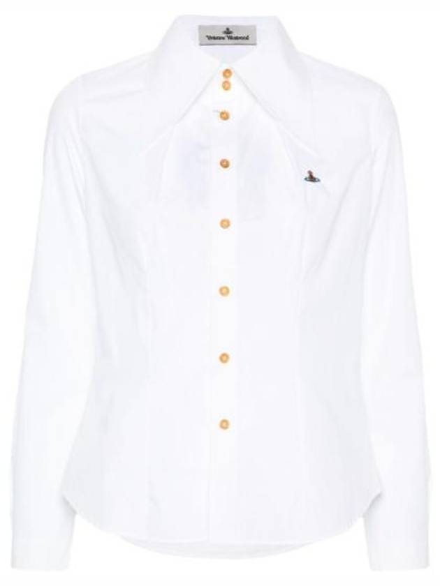 W Violin Logo Shirt White - VIVIENNE WESTWOOD - BALAAN 1