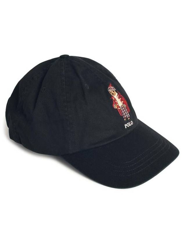 Polo Bear Embroidered Cap Black - POLO RALPH LAUREN - BALAAN 3