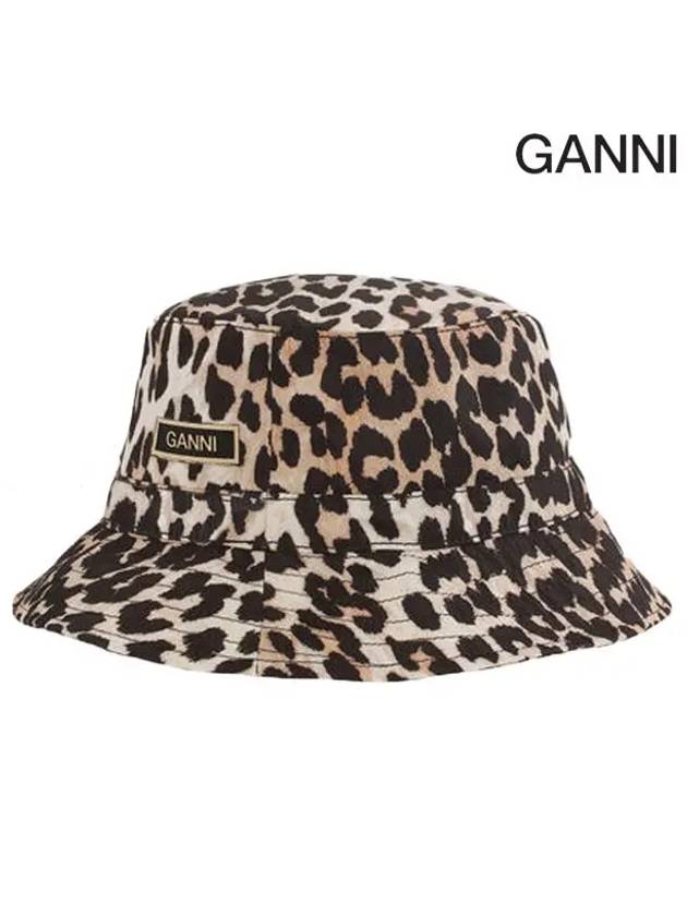 Leopard Print Bucket Hat - GANNI - BALAAN 3