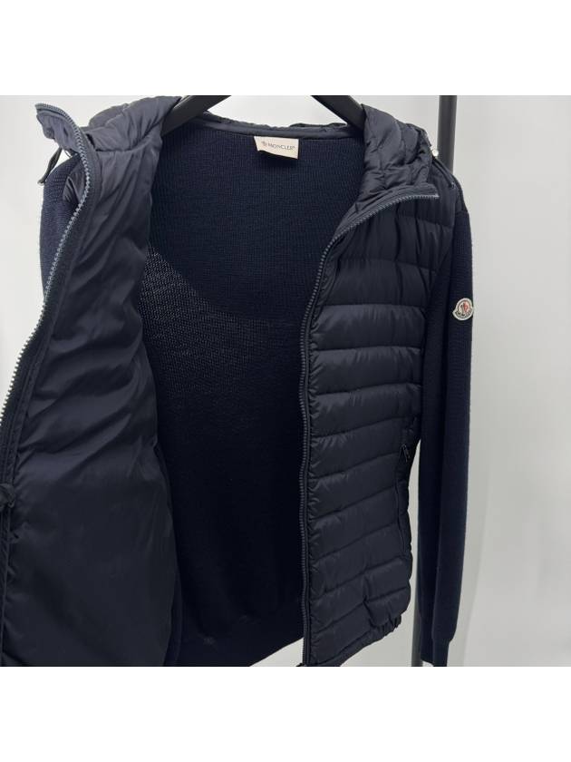 Knit padding hood zip up navy size M - MONCLER - BALAAN 6