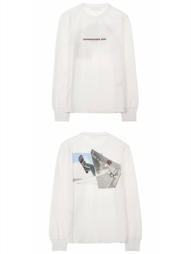 19FW PBJT549S M500S 113 Snowboarder Zeus Loose Regular Long Sleeve T-Shirt White Sky Men's T-Shirt TR - NEIL BARRETT - BALAAN 5