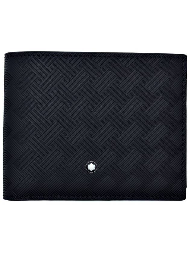 Meisterstuck 6cc Jacquard Pattern Leather Half Wallet Black - MONTBLANC - BALAAN 2