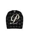 UniseCheck Mohair Wool Sweatshirt Black - PEOPLE OF THE WORLD - BALAAN 1