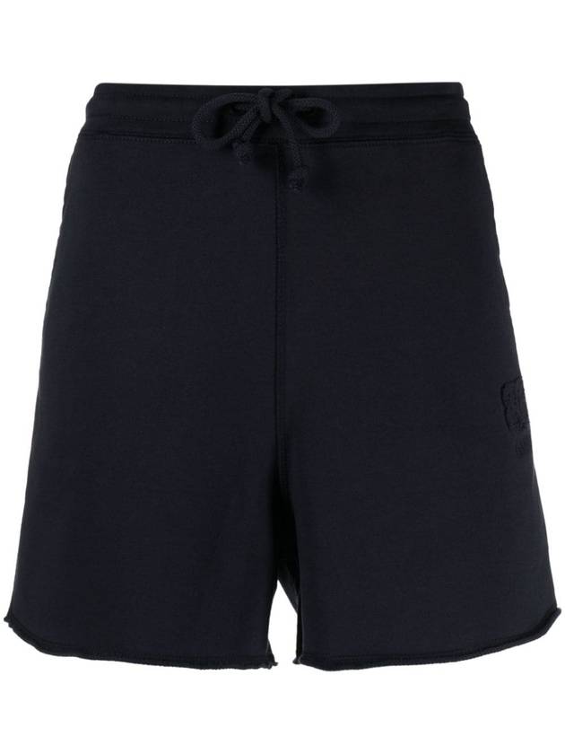 Organic Cotton Drawstring Shorts Black - GANNI - BALAAN 2