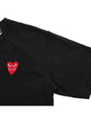 Men s Heart Logo T Shirt AZ P1T288 051 BLACK - COMME DES GARCONS - BALAAN 4