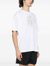 Men's Logo Print Crew Neck Short Sleeve T-Shirt White - STONE ISLAND - BALAAN 5