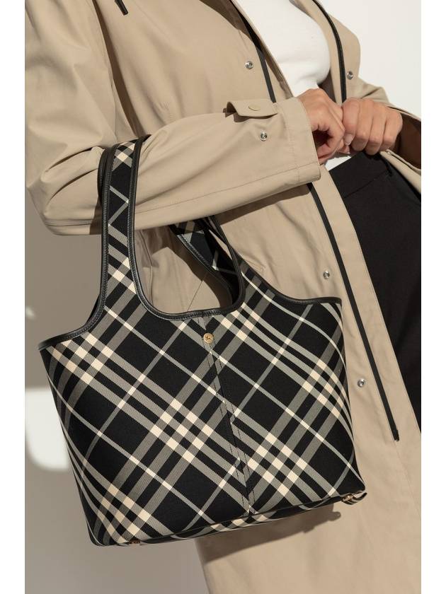 Check Small Tote Bag Black - BURBERRY - BALAAN 3