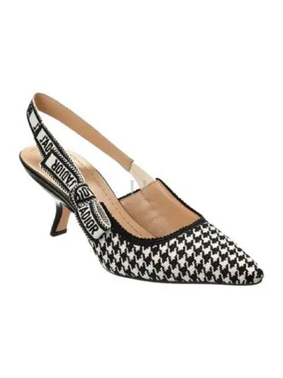 J'adior Micro Houndstooth Slingback Heels - DIOR - BALAAN 2