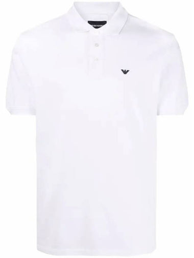 Mini Logo Short Sleeve Polo Shirt White - EMPORIO ARMANI - BALAAN 1