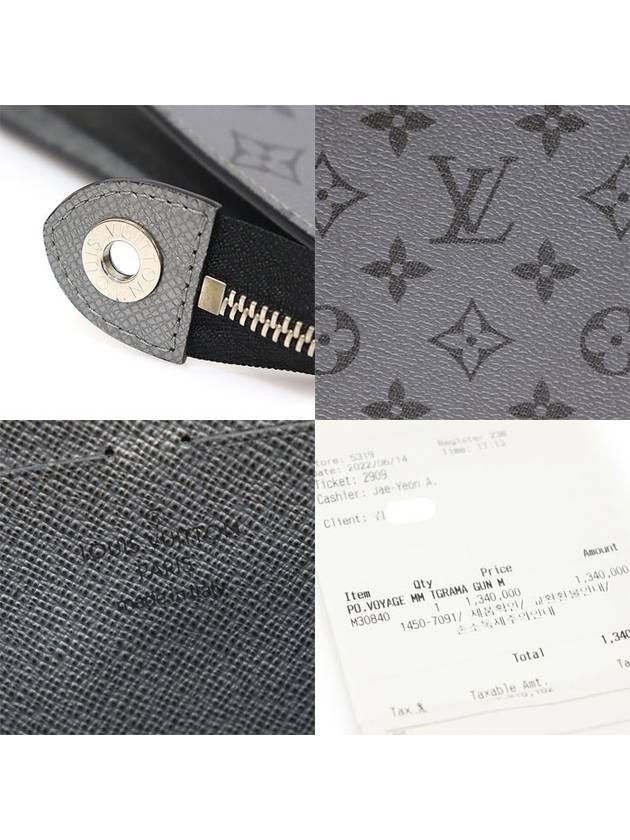 M30840 Monogram Canvas Gunmetal Gray Pochette Voyage MM Clutch - LOUIS VUITTON - BALAAN 7