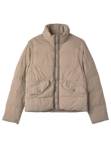 Austral down vest jacket beige - TEN C - BALAAN 1