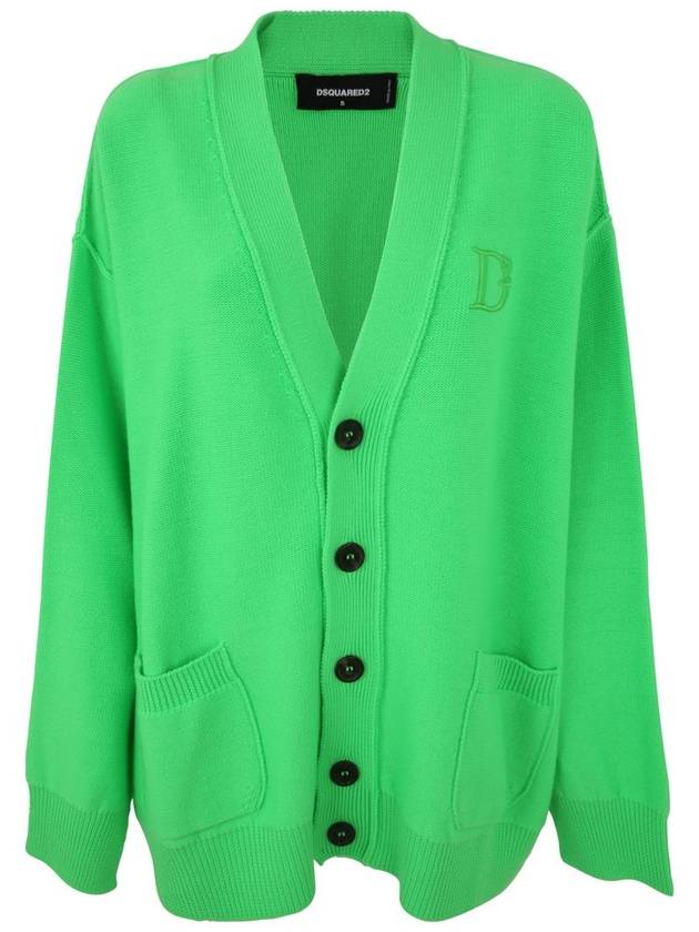 Cardigan S75HA1169 S18173 910 GREEN FLUO - DSQUARED2 - BALAAN 2