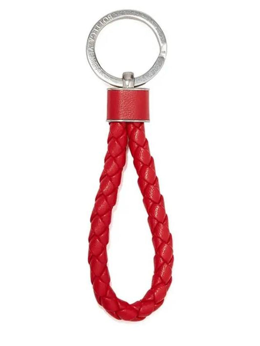 Intrecciato Leather Key Holder Red - BOTTEGA VENETA - BALAAN 2