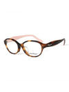 Eyewear Oval Acetate Eyeglasses Brown - SALVATORE FERRAGAMO - BALAAN 1