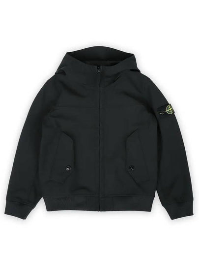 Stone Kids Waffen Light Soft Shell Hooded Zip Up Jacket Black K1S16 4100002S0A22 V0029 10 12A - STONE ISLAND - BALAAN 2