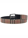 Men's Vintage Check Leather Belt Beige - BURBERRY - BALAAN 11