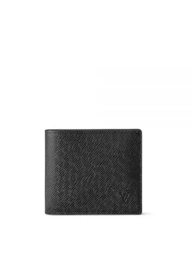 Men's Amerigo Logo Leather Half Wallet Black - LOUIS VUITTON - BALAAN 2