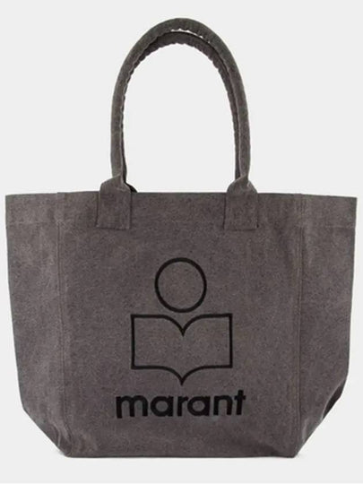 Yenky Logo Washed Cotton Tote Bag Grey - ISABEL MARANT - BALAAN 2