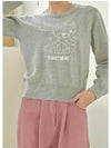 Bouncy Rabbit Wool Round Knit Top Light Gray - MICANE - BALAAN 3